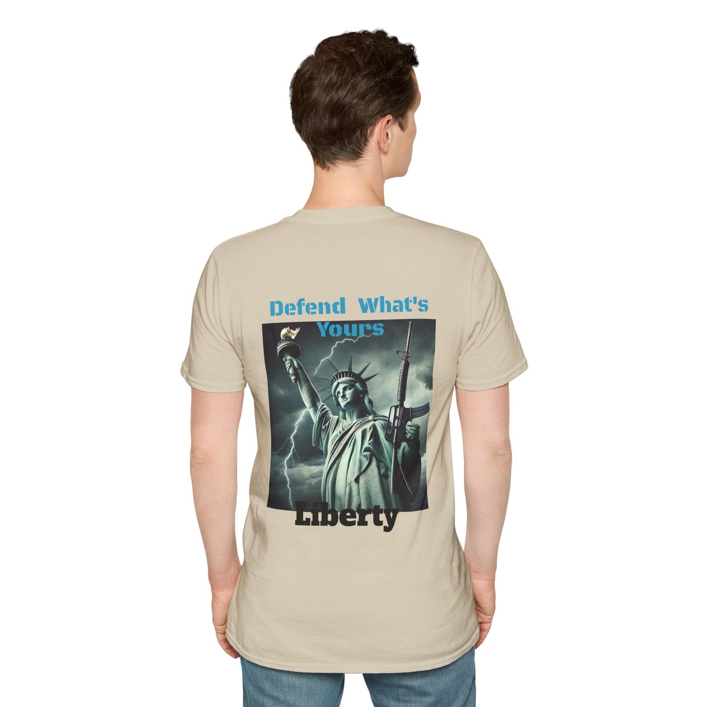 Patriotic Tee, Gun Rights Shirt, Liberty Rifle Top, Independence Day Apparel, American Pride Tshirt
