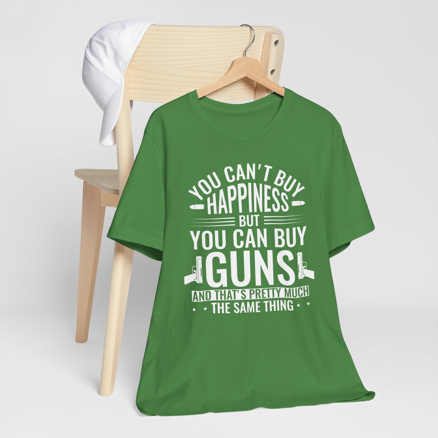 Gun Rights T-Shirt — "You Can't Buy Happiness But You Can Buy Guns" Graphic Tee
