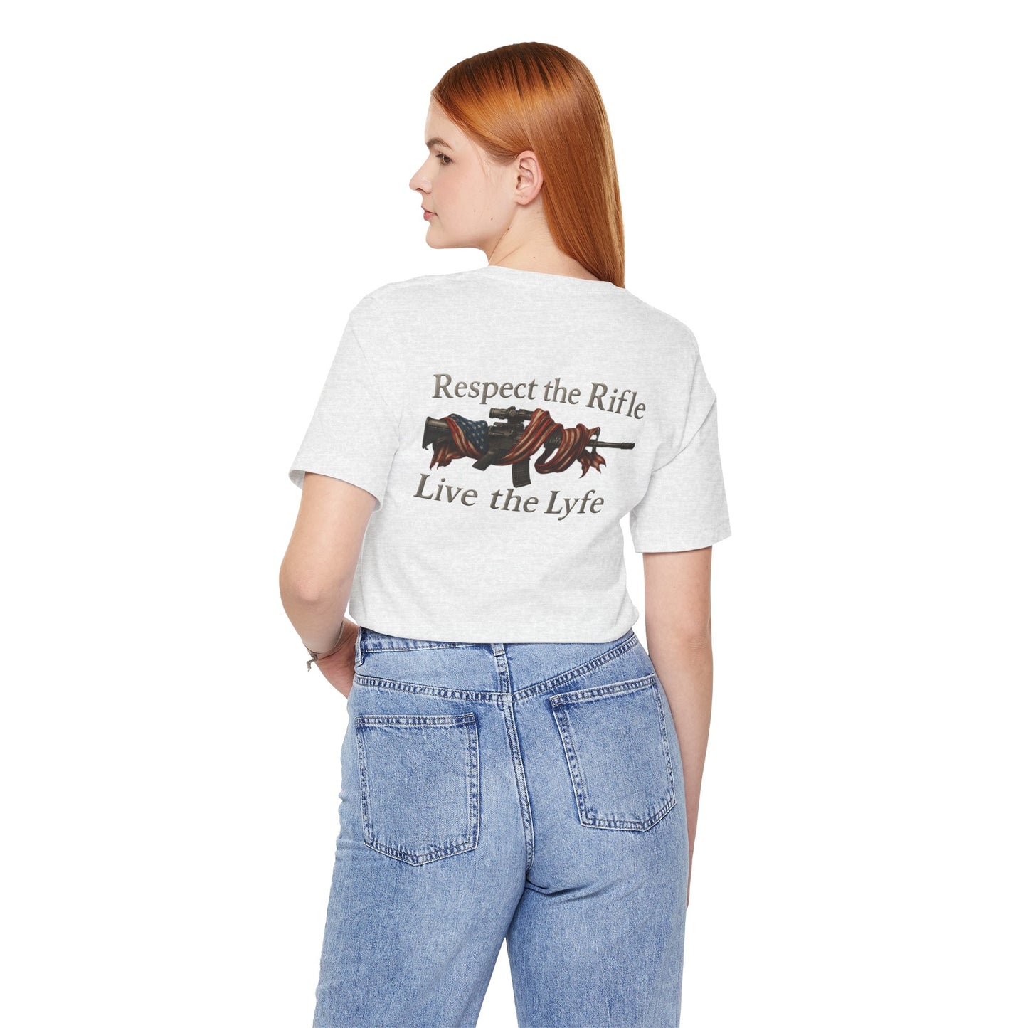 Rifle Lyfe Unisex Tee, Patriotic Flag Shirt, American Pride Clothing, 2nd Amendment Apparel, Gun Rights Merch.