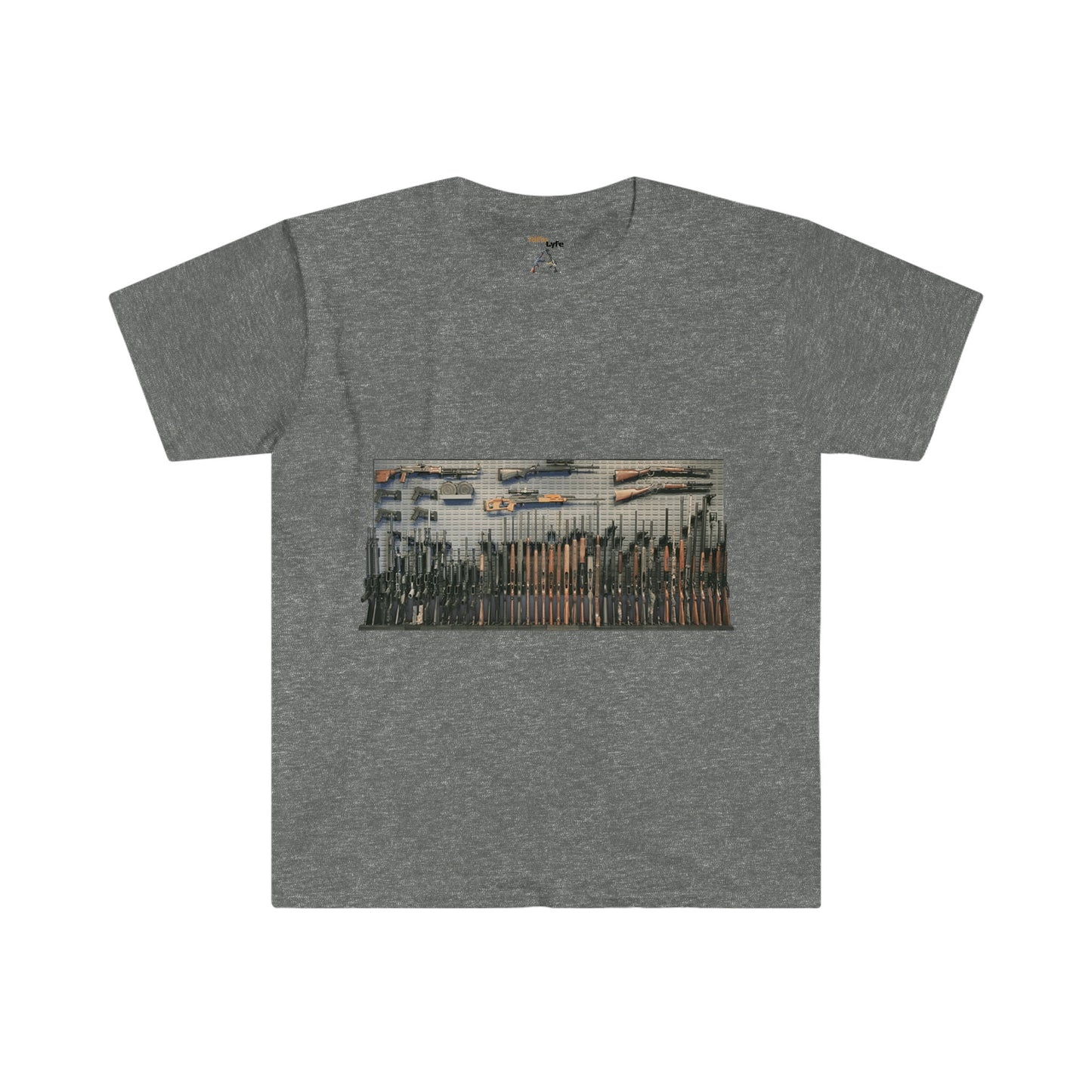 T-Shirt, rifle wall, rifle display, rifles